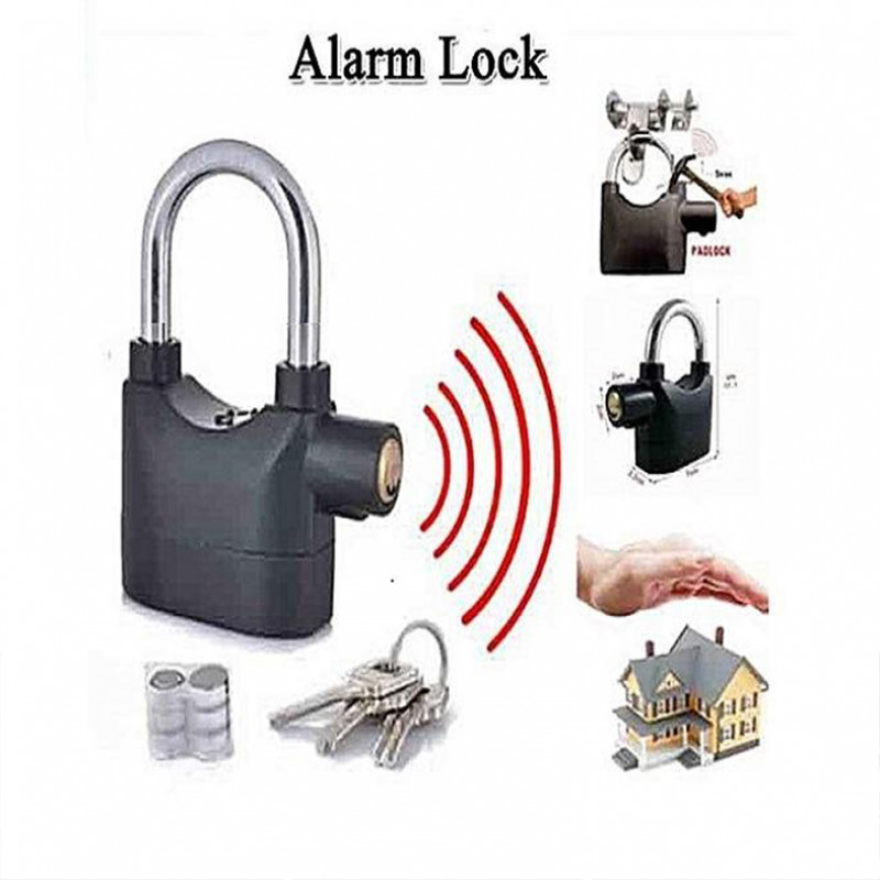 Waterproof Siren Alarm Padlock Alarm Lock for Motorcycle Bike Bicycle Perfect Security with 110dB Alarm Pad